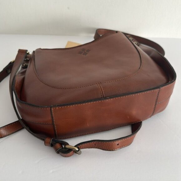 Patricia Nash Caletta Hobo Crossbody Handag Distessed VTG Leather Cognac - Picture 13 of 16